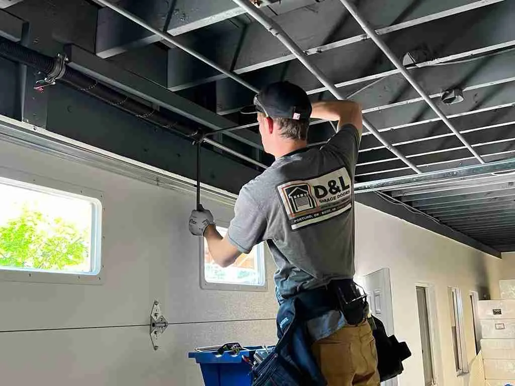 New garage door spring replacement