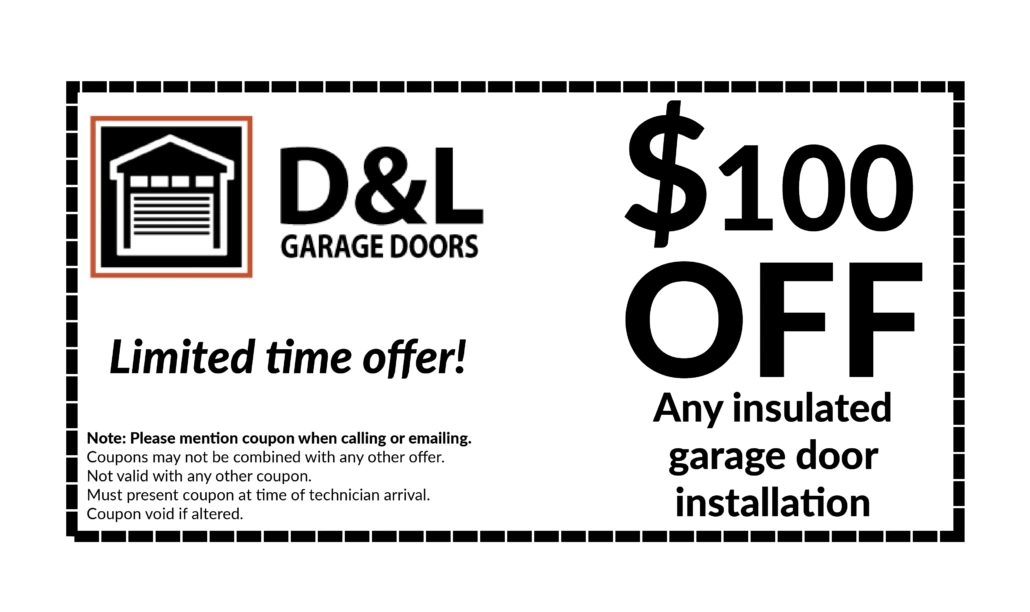 $100 OFF Insulated Garage Door Installation - Use code 100OFFDOOR