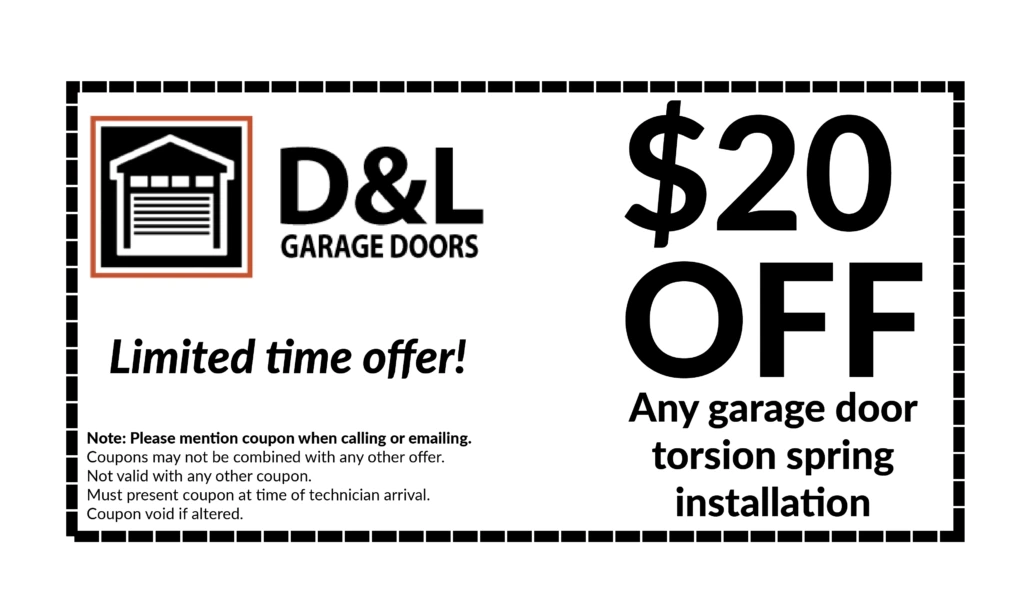 $20 OFF Any Garage Door Torsion Spring Installation - Use code 20OFFSPRIG